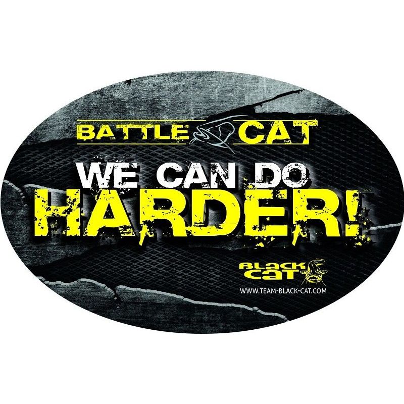 Black Cat Battle Cat Aufkleber 12cm 8cm